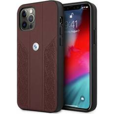 Matkapuhelimen suojakuoret BMW Etui BMHCP12LRSPPR iPhone 12 Pro Max 6,7 czerwony/red hardcase Leather Curve Perforate