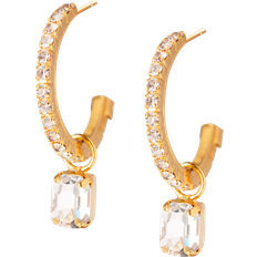 Caroline Svedbom Guld Örhängen Caroline Svedbom Emila Earrings - Gold/Transparent