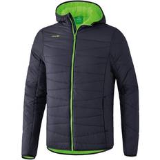 Erima Men's Outdoor Basics Quilted Jacket, Dark Grey/Green Gecko