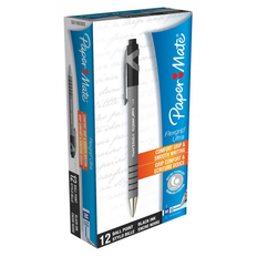 Grey Ballpoint Pens Paper Mate Flexgrip Med Ball Blk Pk36 GL09610 Papermate