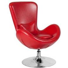 Red Lounge Chairs Flash Furniture Egg Lounge Chair 38"