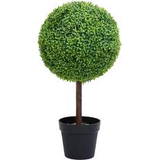 Plantes Artificielles vidaXL De Buis Artificiel Avec Pot Forme De Boule Vert 50 cm Plante Artificielle