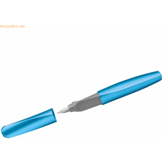 Pelikan Fyldepenne Pelikan vulpen Twist, lichtblauw, Blå, Cartridge filling system, Blå, Stål, Mellem, Ambidextrous