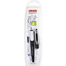 Vita Reservoarpennor Herlitz "my.pen" reservoarpenna för vänsterhänta, spetsbredd: M, svart/vit