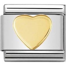 Nomination Classic Heart Charm - Silver/Gold