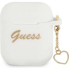 Guess Høretelefoner Guess GUA2LSCHSH AirPods cover bialy/white Silicone Charm Heart Collection