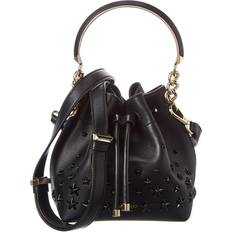 Jimmy Choo Bon Bon Small Leather Bucket Bag Black