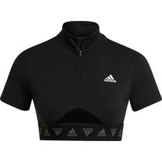 Adidas tröja dragkedja adidas – Training – Svart, kort t-shirt med dragkedja-Svart/a