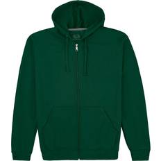 Moisture Wicking - Unisex Sweaters Fruit of the Loom Eversoft Fleece Full Zip Hoodie Sweatshirt Unisex - Green