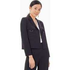 Acrylic Blazers Misook Crepe Cropped Blazer