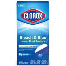 Clorox bleach bathroom cleaner Clorox Automatic Toilet Bowl Cleaner Bleach & Blue 4-pack