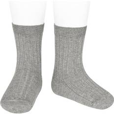 3-6M Strumpor Condor Basic Rib Short Socks - Aluminium (20164-000-221)