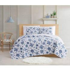 Cottage Classics Estate Bloom Quilts Blue (228.6x172.72cm)