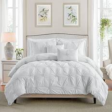 Swift Home Floral Pintuck Bedspread White (228.6x172.72cm)