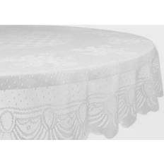 Round Tablecloths Design Imports Lace Floral Tablecloth White