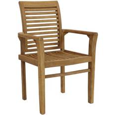 Sunnydaze Traditional Slat Style Garden Dining Chair