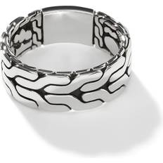 John Hardy Men's Carved Chain Band Ring in Sterling