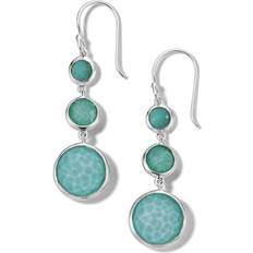 Turquesa Pendientes Ippolita Lollipop Lollitini 3-Stone Drop Earrings - Silver/Turquoise