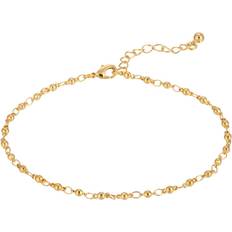 Gold Plated Anklets 1928 Jewelry Beaded Chain Anklet - Gold