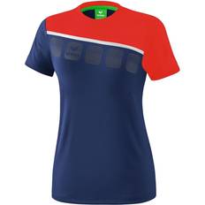 Erima 5-C T-shirt Women - New Navy/Red/White