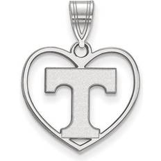 The Black Bow U. of Tennessee Initial T Heart Pendant - Silver