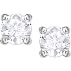 Swarovski Swarovaki Silver-Tone Crystal Stud Earrings