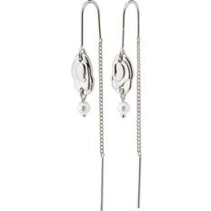 Pilgrim Emilie Chain Earrings - Silver/Pearls