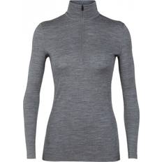 Donna - Grigio Maglie Termiche Icebreaker Maglia a Manica Lunga 200 Oasis Long Sleeve Crewneck - Gray