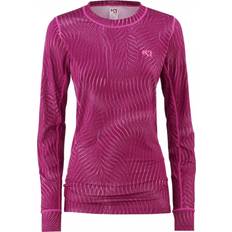 Pink - Skiing Base Layer Tops Kari Traa Fantastisk Long Sleeve - Fuscia Pink