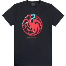 Game of Thrones Mens Ice and Fire Dragons Emblem T-Shirt (Black)