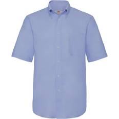 Homme - Violet Chemises Fruit of the Loom Short Sleeve Poplin Shirt - Oxford Blue