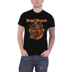 Men Devil Driver Keep Away from Me (Back Print) Slim Fit T-shirt