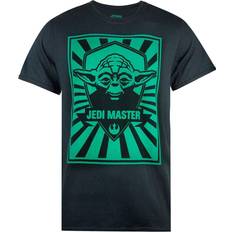 Star Wars Mens Yoda Jedi Master Poster T-Shirt (Black/Green)