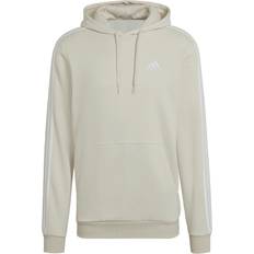 Adidas Felpa con Cappuccio Essentials Fleece 3-Stripes - Grigio