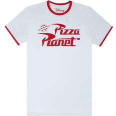 Toy Story Herr T-shirts Toy Story Mens Ringer Pizza Planet T-Shirt White/Red