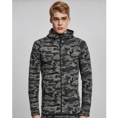 Urban Classics Interlock Camo Zip Jacket (Woodland, 2XL)
