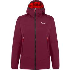 Lana Giubbotti Salewa Ortles Tirolwool Responsive Stretch Hooded Jacket Women - Violet Rhodo Red