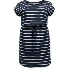 Only Carapril Short Dress - Cloud Dancer/Night Sky