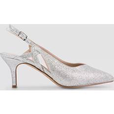 Paradox London Flavia Glitter Wide Fit Mid Heel Slingback Shoes 