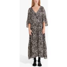 InWear Long Dresses InWear Vagga Scratch Print Maxi Dress, Truffle/Multi