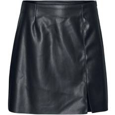 Röcke Noisy May Clara Penny PU Highwaist Slit Skirt