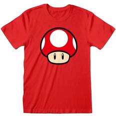 Super Mario Unisex Adult Power Up Mushroom T-Shirt (Red)