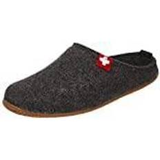 Grau - Herren Hausschuhe Living Kitzbühel Felt Slipper Swiss Cross No. 3886 Slippers 40