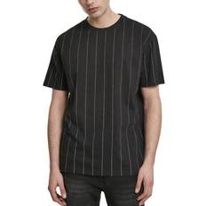 Urban Classics Men's T-Shirt Oversized Pinstripe Tee, Black