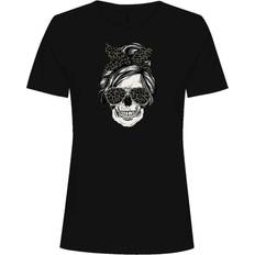 Marrón - Mujer Camisetas Only Camiseta elística de manga larga con cuello redondo - Black