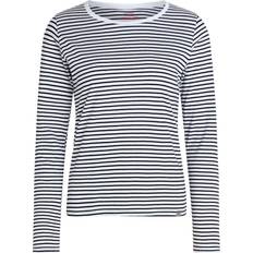 Mads Nørgaard Organic Jersey Stripe Tenna Tee White/Black Stribet