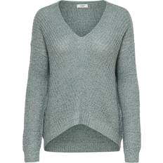 JDY Women's long-sleeve sweater with slight V-neck, Lilac