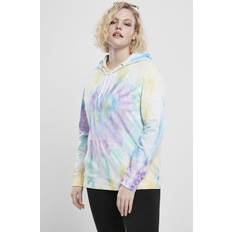 Urban Classics Tie Dye Hoody - Pink/Blu Chiaro/Giallo/Rosa/Nero