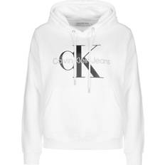 Calvin Klein Cotone Maglioni Calvin Klein Monogram Hoodie - Bright White