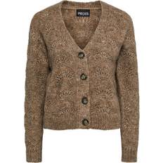 XS Cardigans Pieces Cardigan 'Bibbi' - Marron